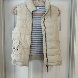 H&M Puffer Vest - Cream, Gently Used, Size 8